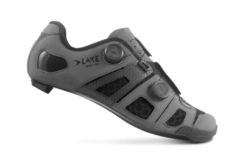 Lake CX 242 Wide Matte Grey/Black Microfiber